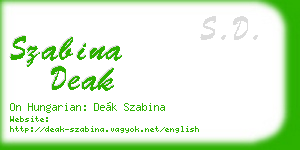 szabina deak business card