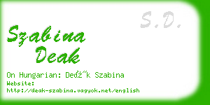 szabina deak business card